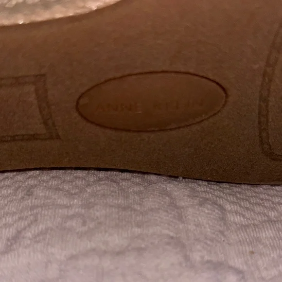 Anne Klein Cream Espadrille Wedges with Gem Accents - Picture 9 of 10